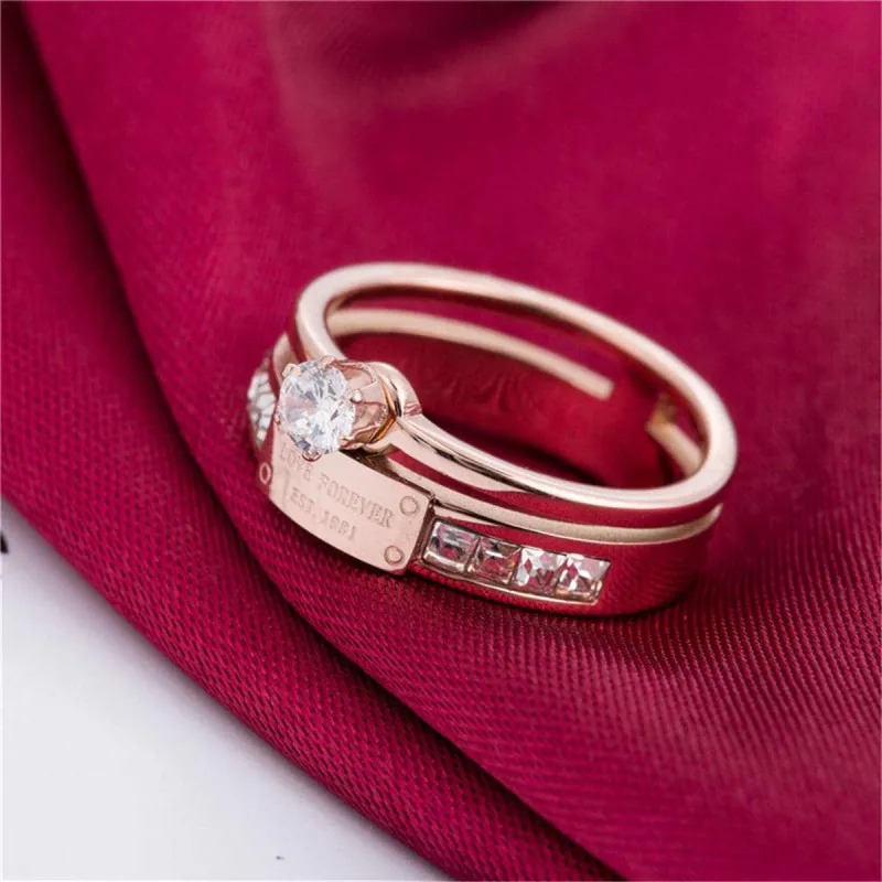Cubic Zirconia & Rose Goldtone Cocktail Ring made by Zulily