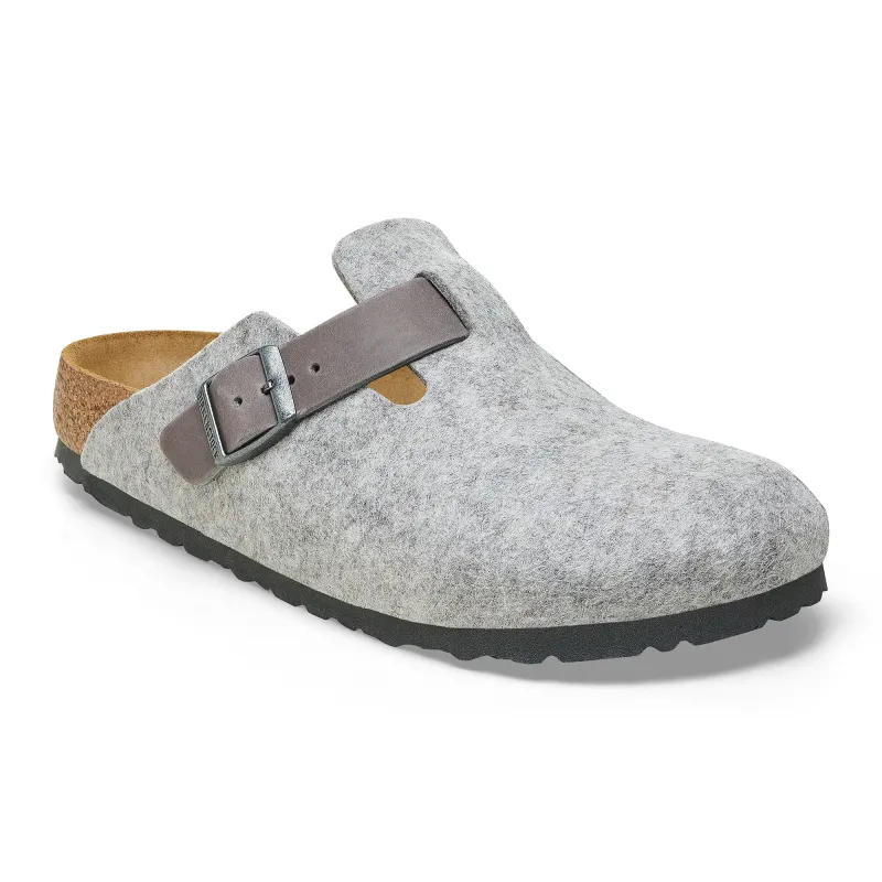 [1026163] Unisex Birkenstock Boston Leather/textile/felt (narrow Width) made by Birkenstock