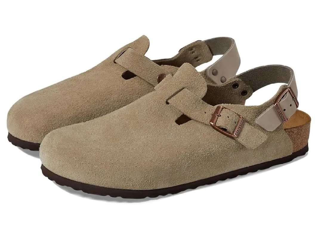 Birkenstock Tokio Suede Leather Footbed Clogs made by Birkenstock
