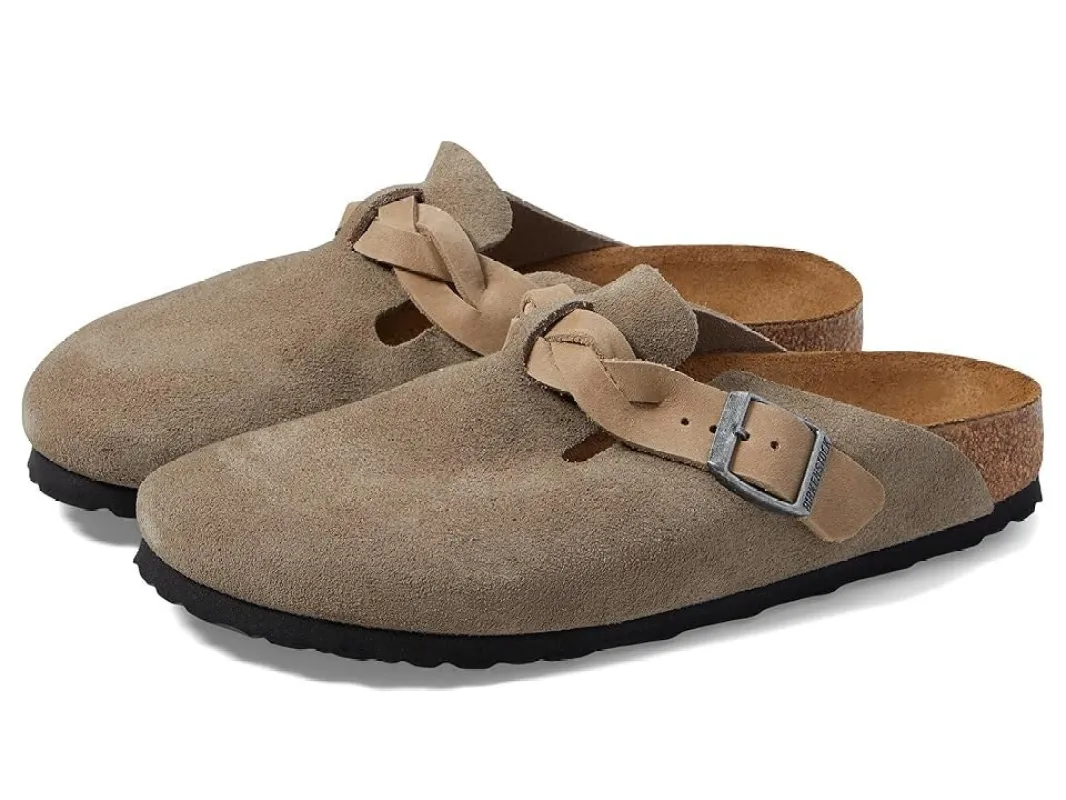Birkenstock Boston Braided Suede Leather made by Birkenstock