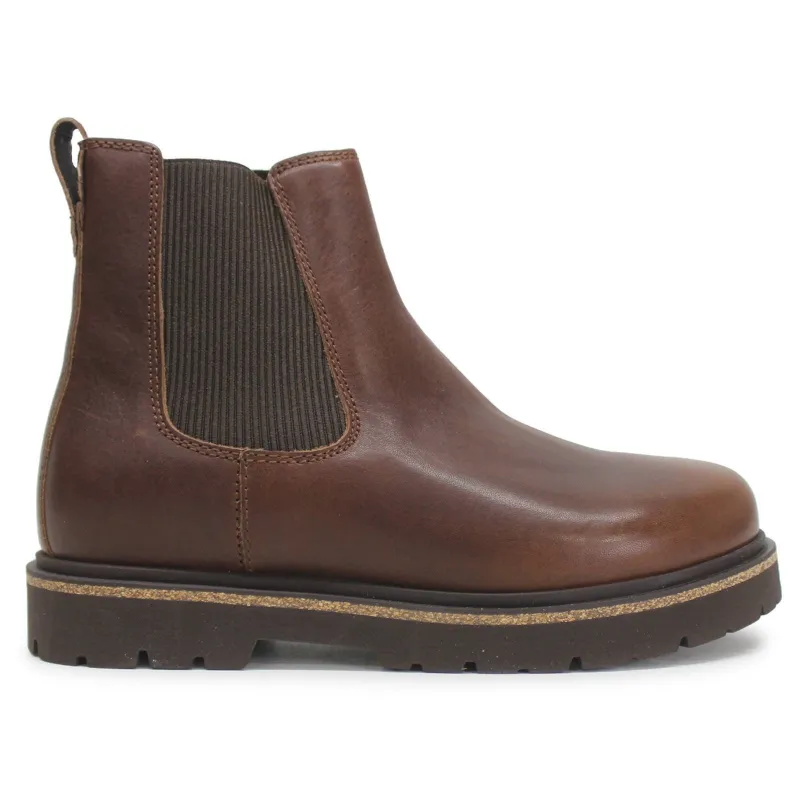 Birkenstock Highwood Slip On Mid Natural Leather Ankle Boots made by Birkenstock