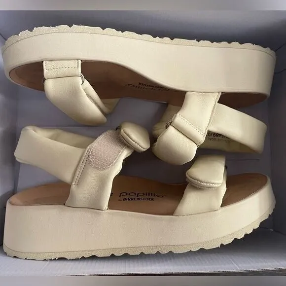 Birkenstock Theda Natural Leather Wedge Sandals Narrow sold by Zulily product image thumbnail 4