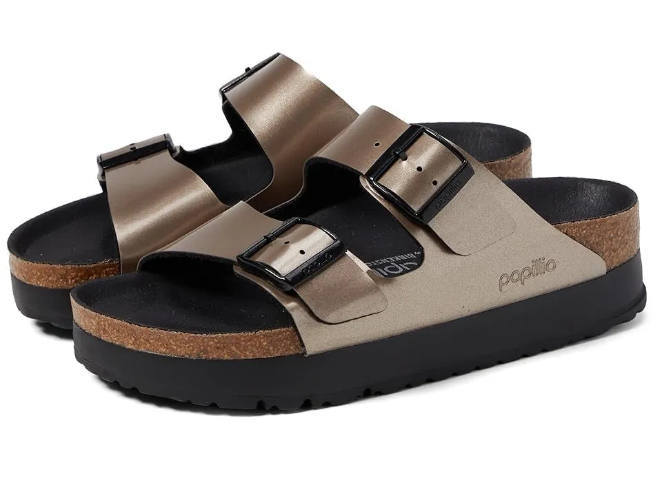 Birkenstock Arizona Pap Flex Platform Birko Flor Patent Electric Sandals Narrow sold by Zulily product image thumbnail 2