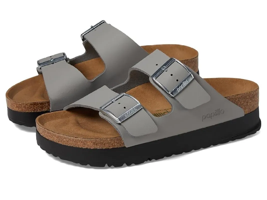Birkenstock Arizona Pap Flex Platform Birko Flor Patent Electric Sandals Narrow made by Birkenstock