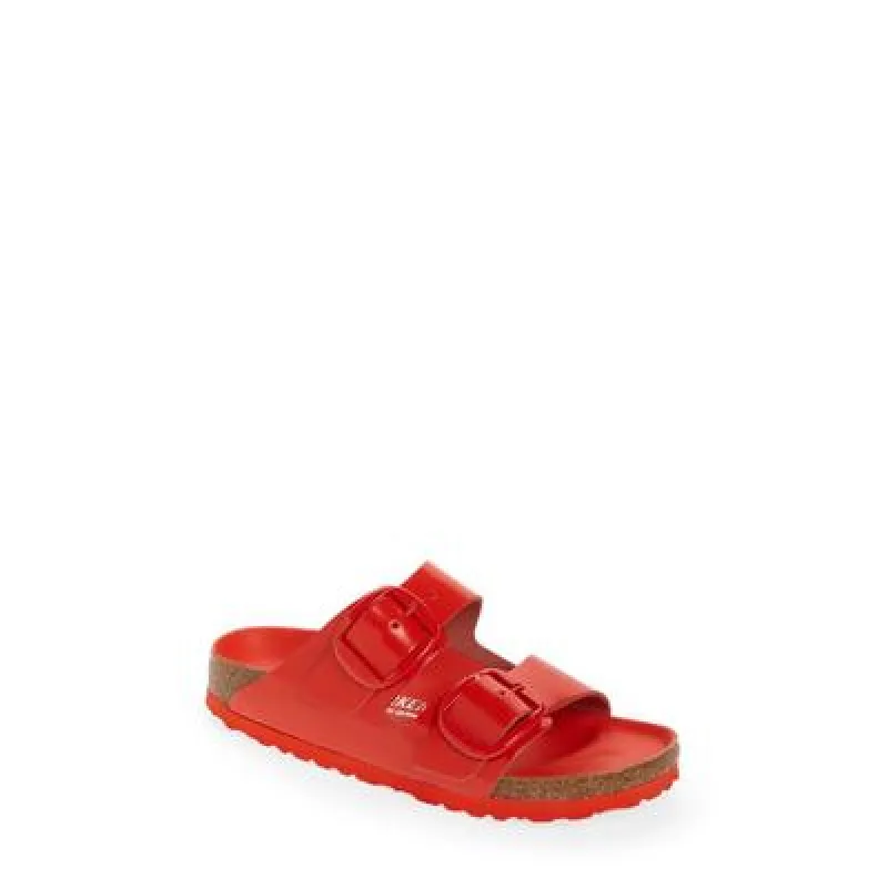 Birkenstock Arizona Big Buckle Natural Leather Patent High Shine Sandals made by Birkenstock