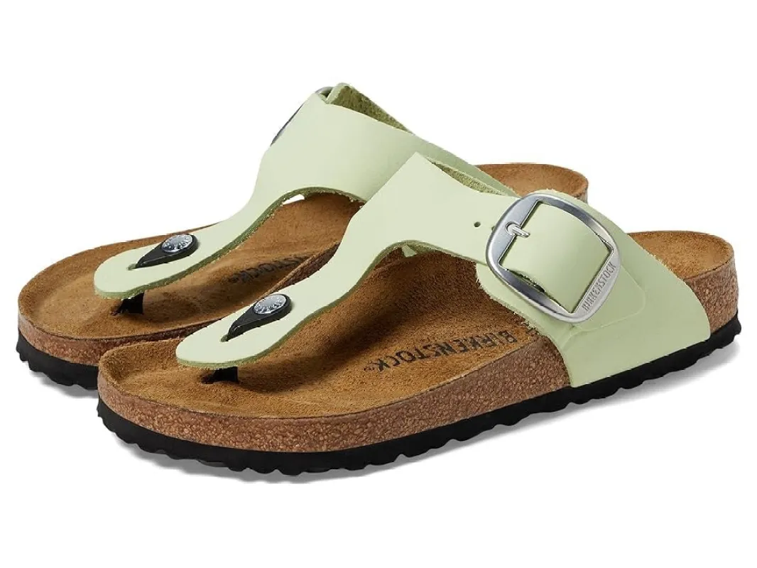 Birkenstock Gizeh Big Buckle Nubuck Leather Shoes made by Birkenstock