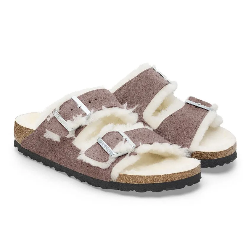 Birkenstock Arizona Shearling Suede Leather Sandal Narrow sold by Zulily product image thumbnail 3