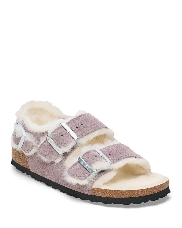 Birkenstock Milano Double Buckle Shearling Lined Sandals made by Birkenstock