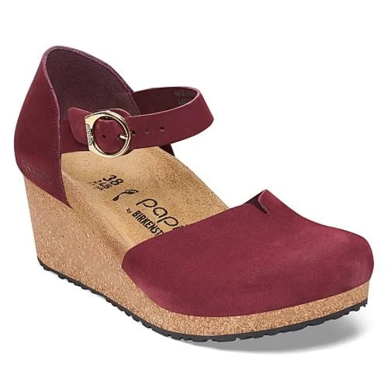 Birkenstock Mary Ring Buckle Nubuk Leather Wedge Narrow made by Birkenstock