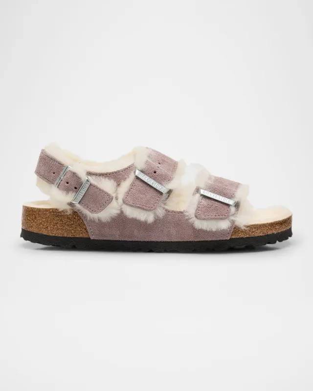Birkenstock Milano Suede Shearling Suede Leather made by Birkenstock