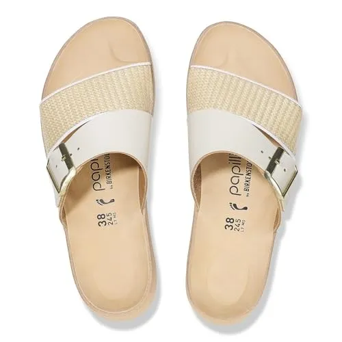 Birkenstock Almina French Piping Natural Leather Synthetics Sandals sold by Zulily product image thumbnail 3