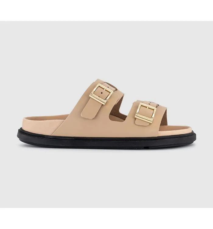 Birkenstock Madrid Big Buckle Natural Leather High Shine Sandals sold by Zulily