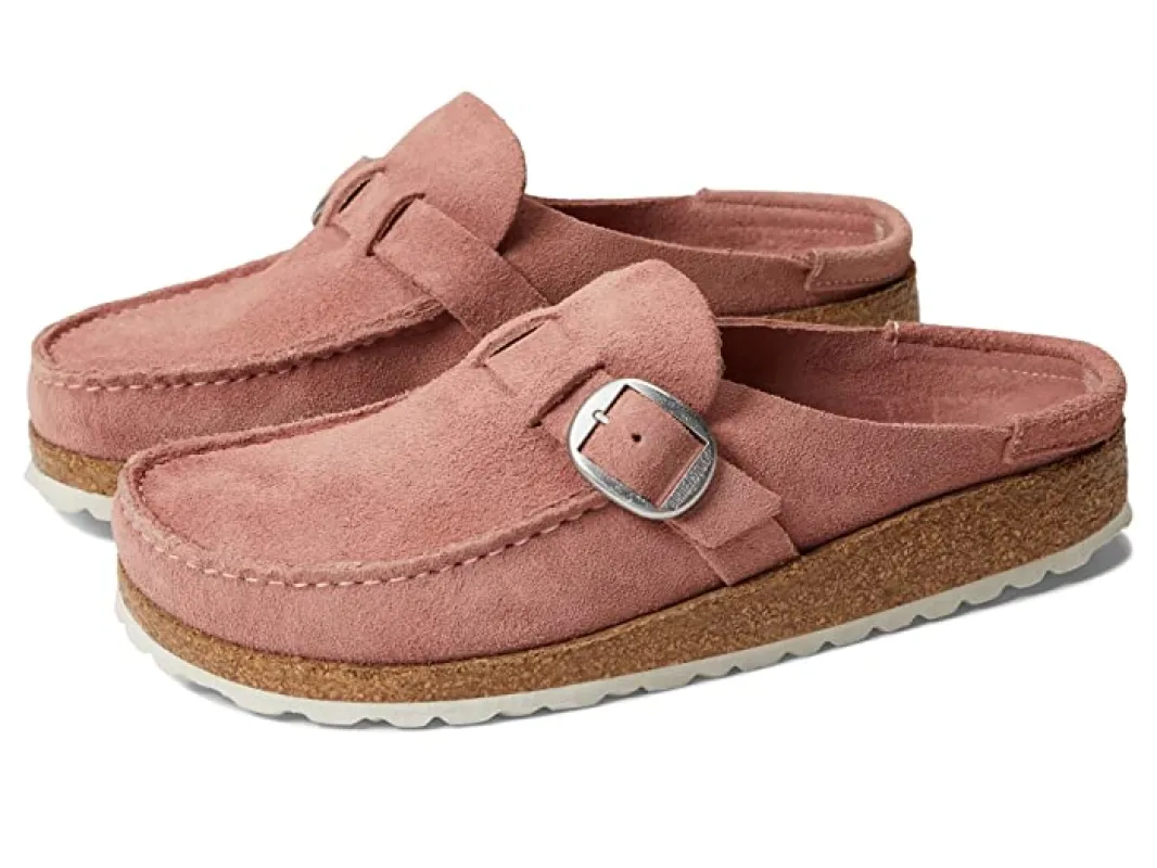 Birkenstock Boston Grip Leather Vintage Wood Clogs made by Birkenstock