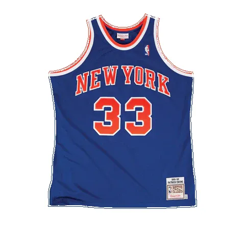 Mitchell and Ness Nba Authentic Road Jersey New York Knicks 1991 Patrick Ewing Mens sold by Zulily