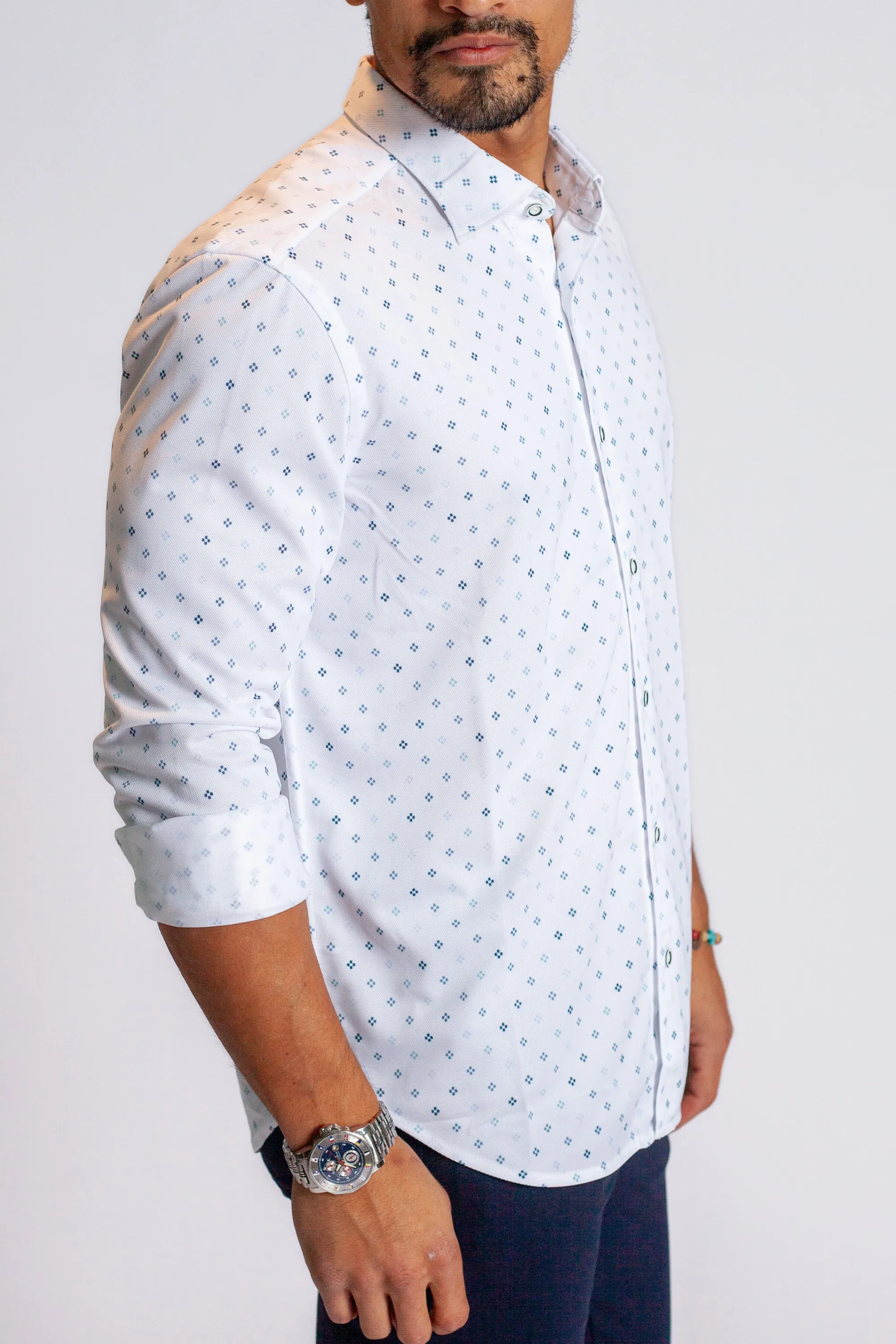 Newport Ditsy Long Sleeve Tech Shirt sold by Zulily product image thumbnail 4