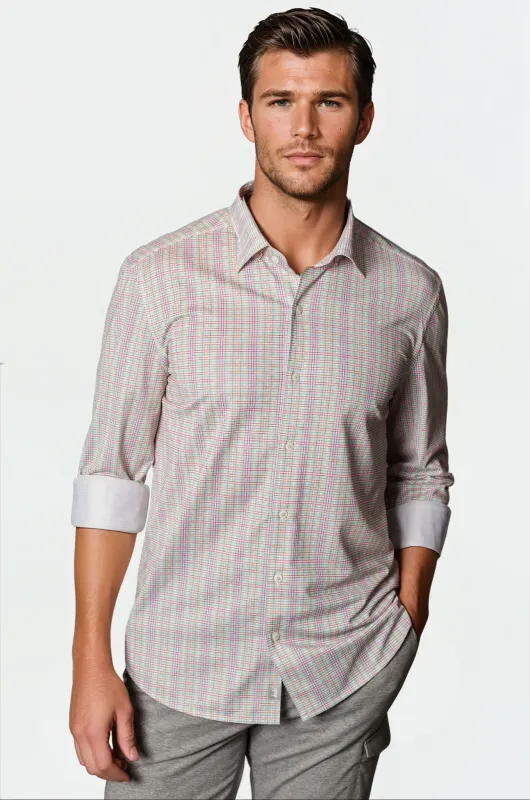 Spectrum Check Long Sleeve Tech Shirt made by Zulily