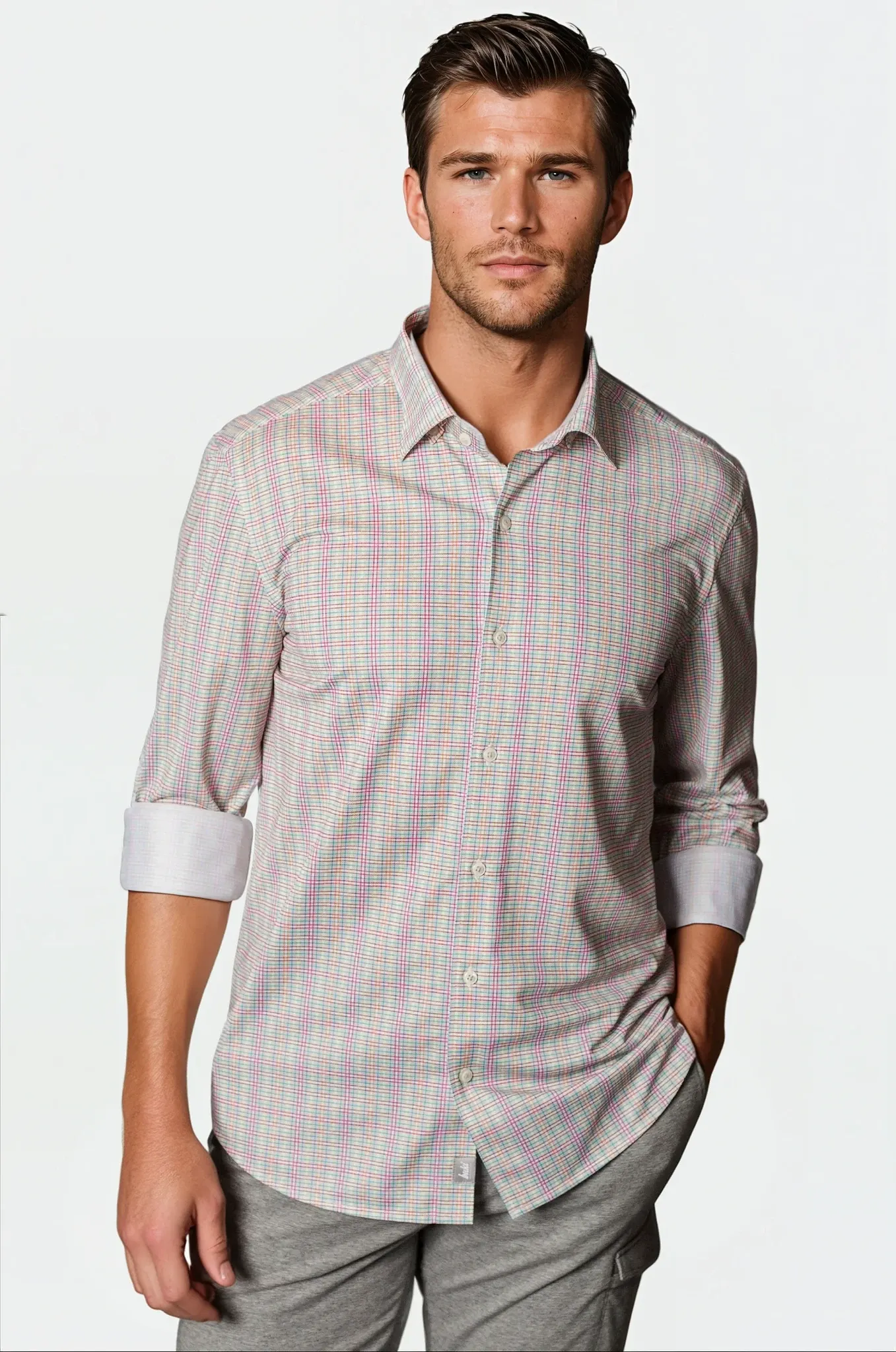 Spectrum Check Long Sleeve Tech Shirt sold by Zulily