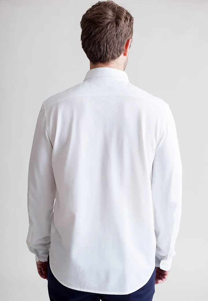 Classic White Long Sleeve Button Down Tech Shirt sold by Zulily product image thumbnail 5
