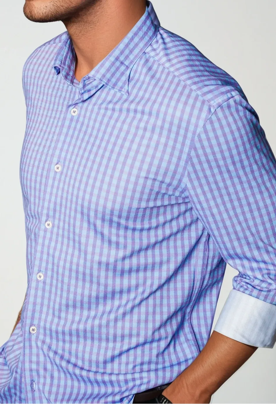Avant Check Long Sleeve Tech Shirt sold by Zulily product image thumbnail 4