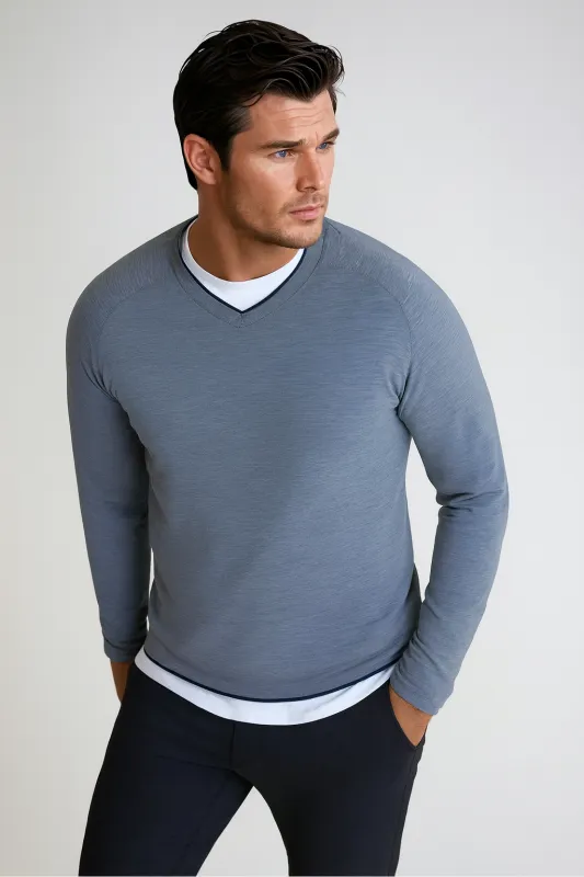 Seamless V-Neck Pullover Shirt made by Zulily