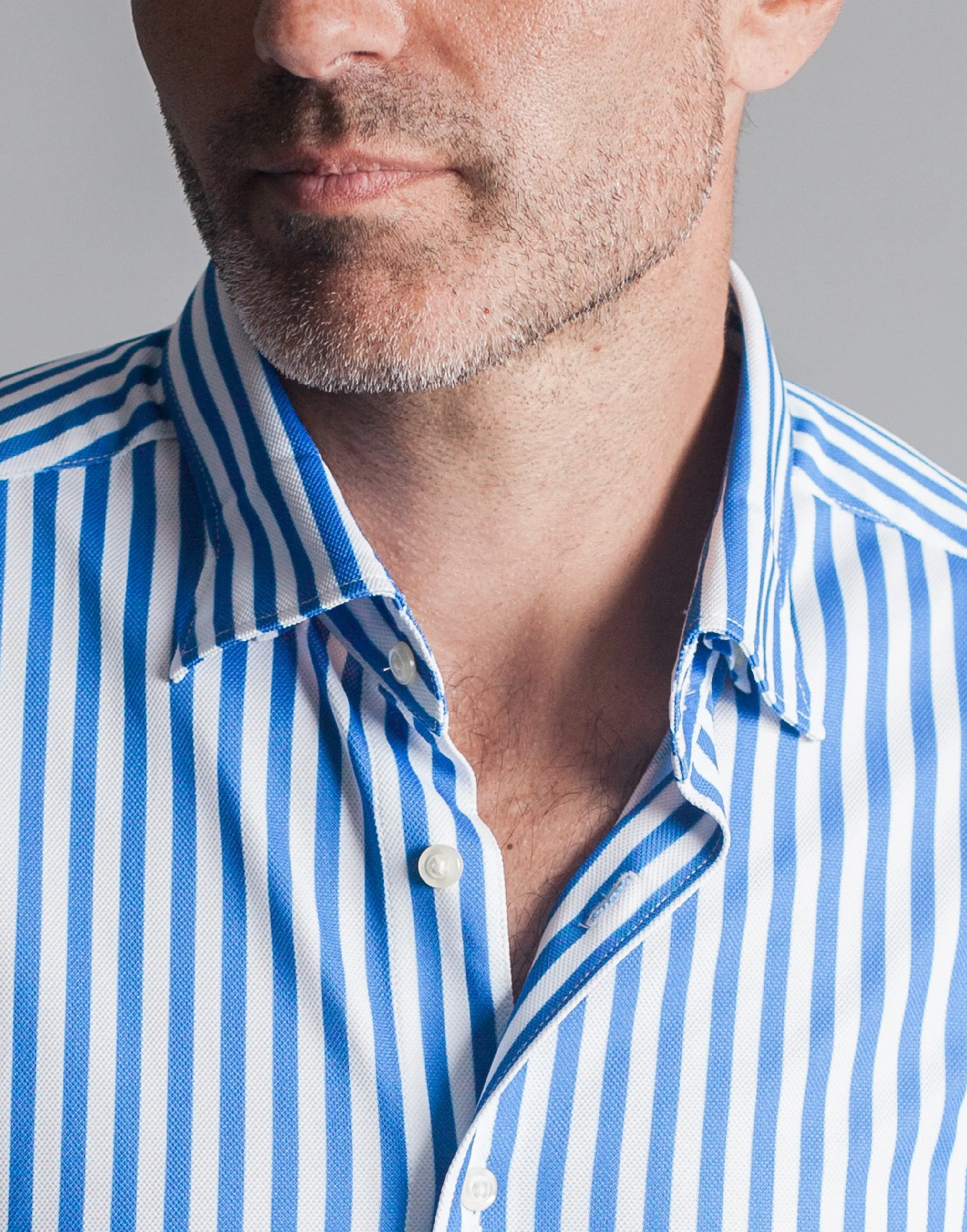 The Go Big Stripe Long Sleeve Tech Shirt - Royal Blue sold by Zulily product image thumbnail 2