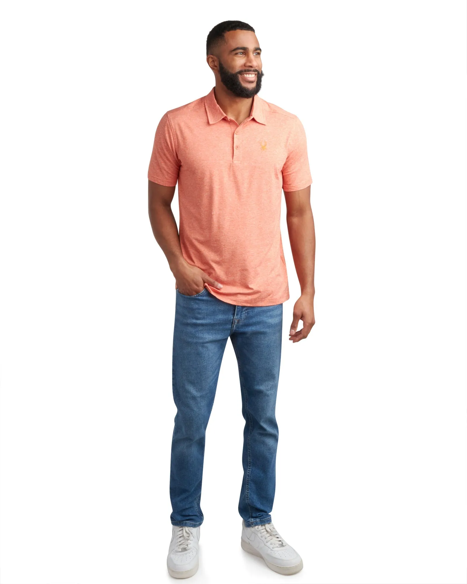 Men's Short Sleeve Jersey Polo - Burnt Orange sold by Zulily product image thumbnail 5