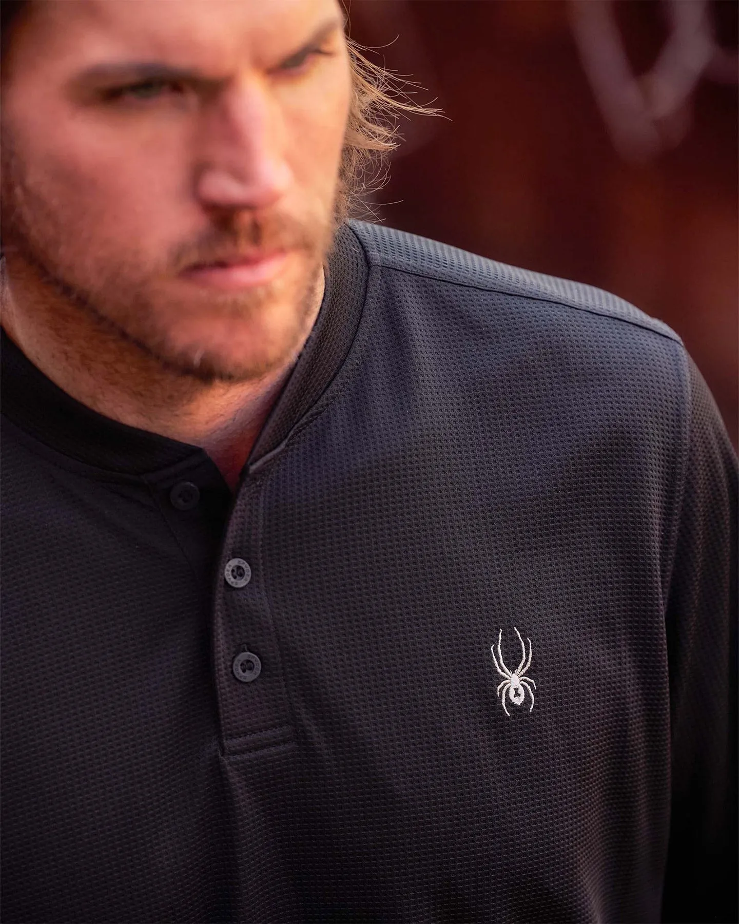 Men's Long Sleeve Thermal Henley - Black sold by Zulily product image thumbnail 4