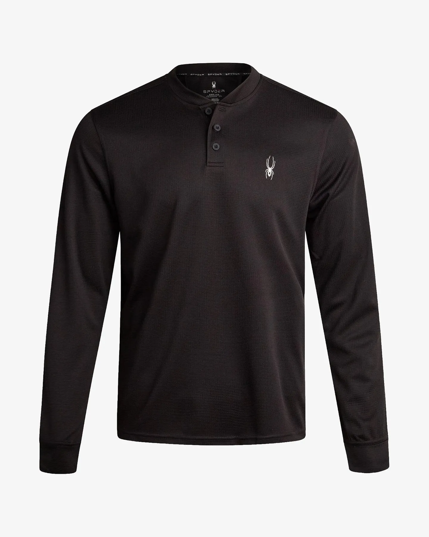 Men's Long Sleeve Thermal Henley - Black sold by Zulily