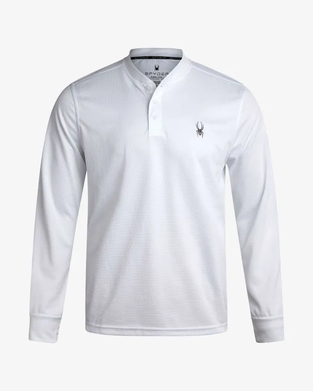 Men's Long Sleeve Thermal Henley - White made by Spyder