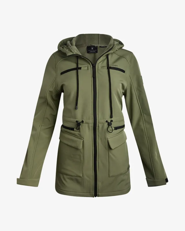 Women's Long Softshell Jacket - Sage made by Spyder