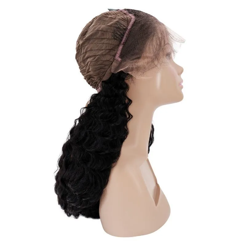 Deep Wave 13x4 Transparent Lace Front Human Hair Wig sold by Zulily product image thumbnail 3