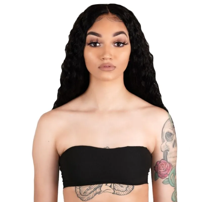 Deep Wave 13x4 Transparent Lace Front Human Hair Wig sold by Zulily