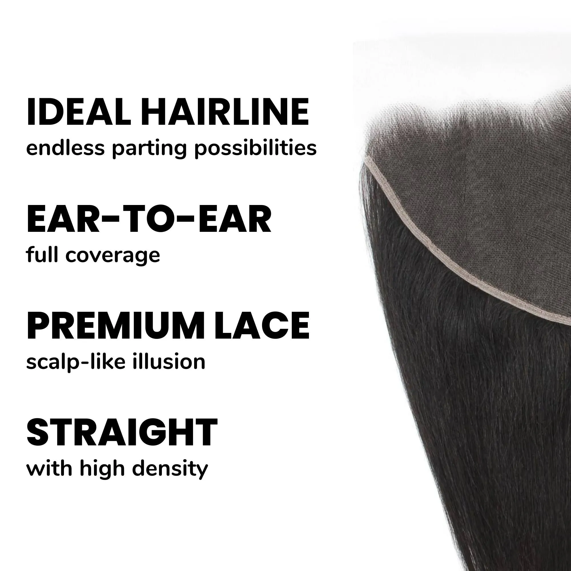 Straight 13x6 HD Lace Human Hair Frontal sold by Zulily product image thumbnail 3