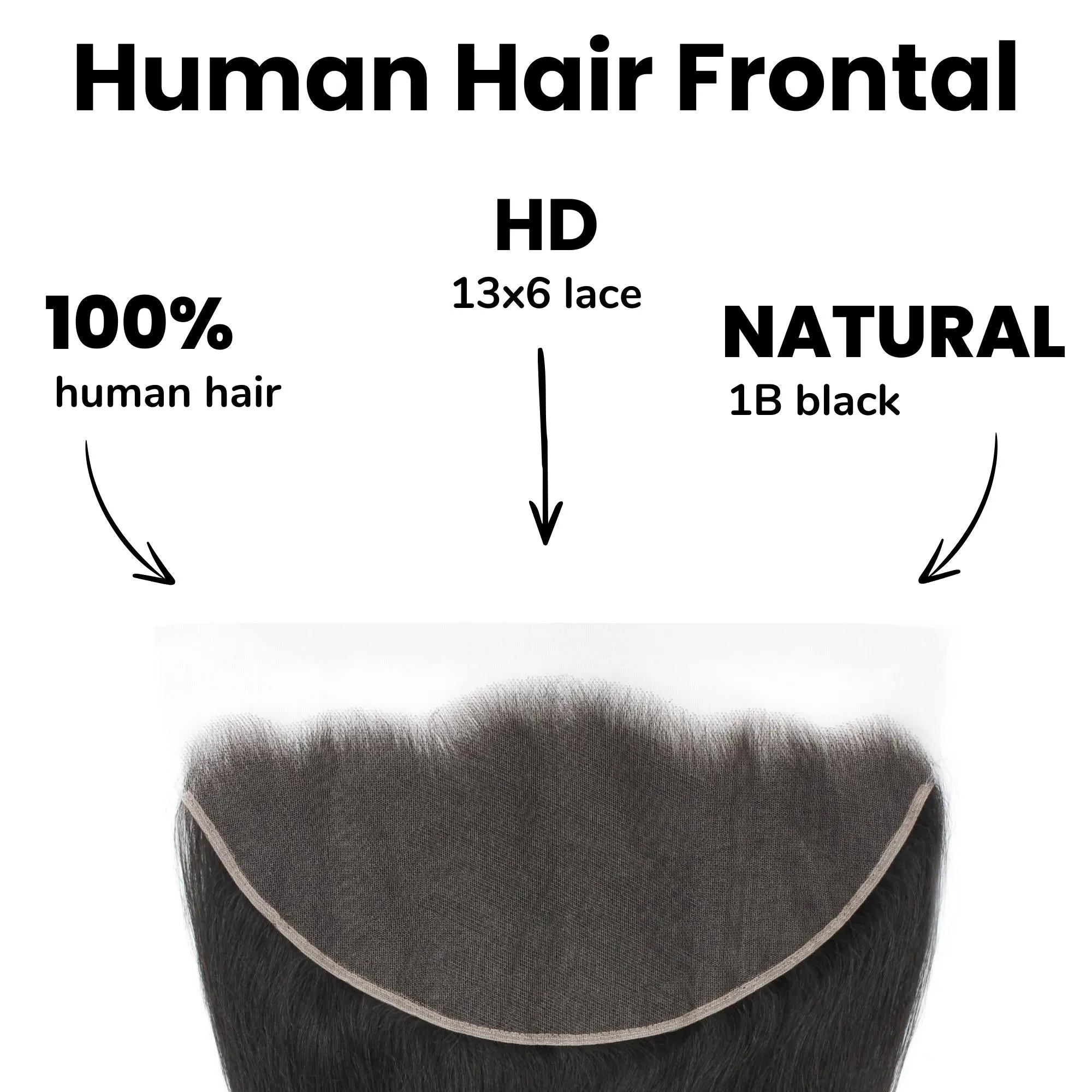 Straight 13x6 HD Lace Human Hair Frontal sold by Zulily product image thumbnail 2