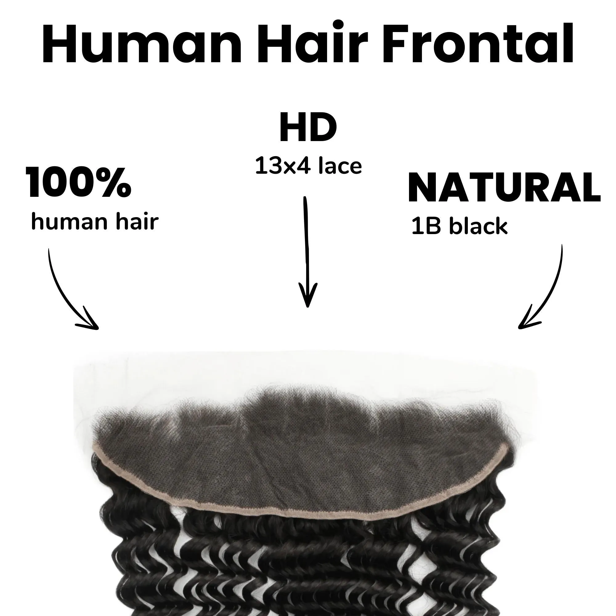Deep Wave 13x4 HD Lace Human Hair Frontal sold by Zulily product image thumbnail 2