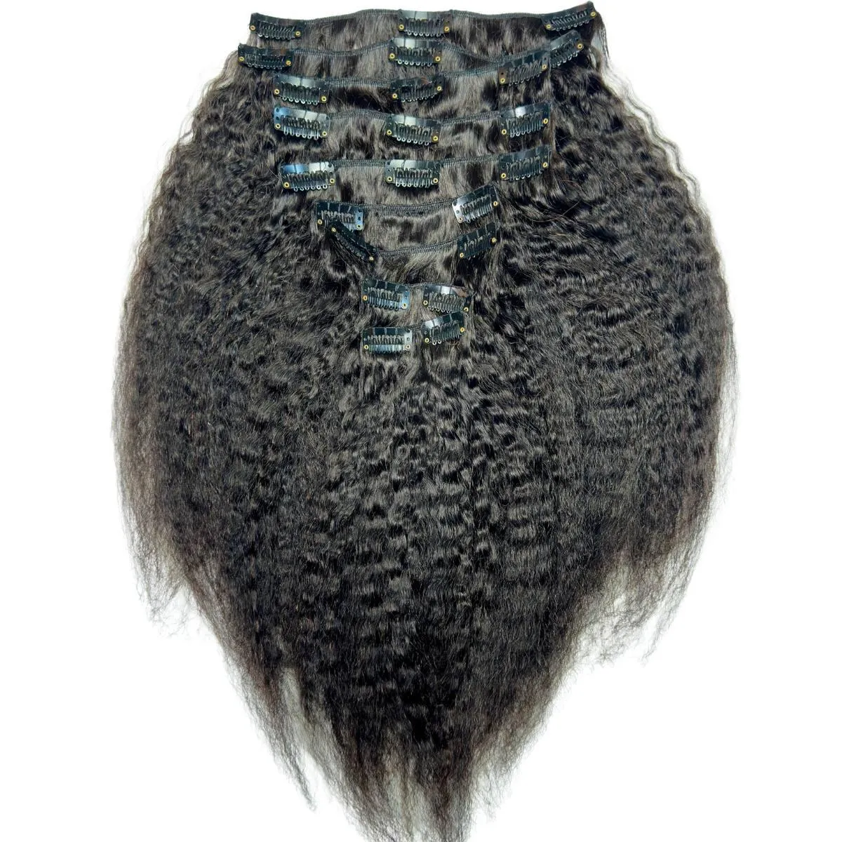 Kinky Straight Clip-In 100% Human Hair Extensions sold by Zulily product image thumbnail 4