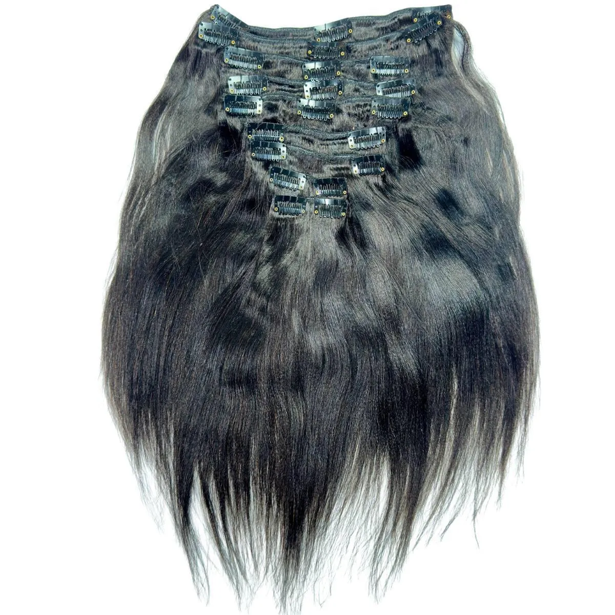 Yaki Straight Clip-In 100% Human Hair Extensions sold by Zulily product image thumbnail 4