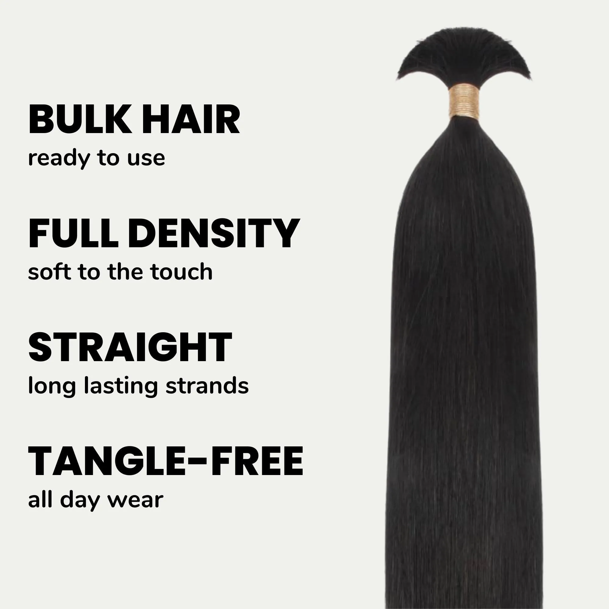 Straight Bulk 100% Human Braiding Hair sold by Zulily product image thumbnail 3