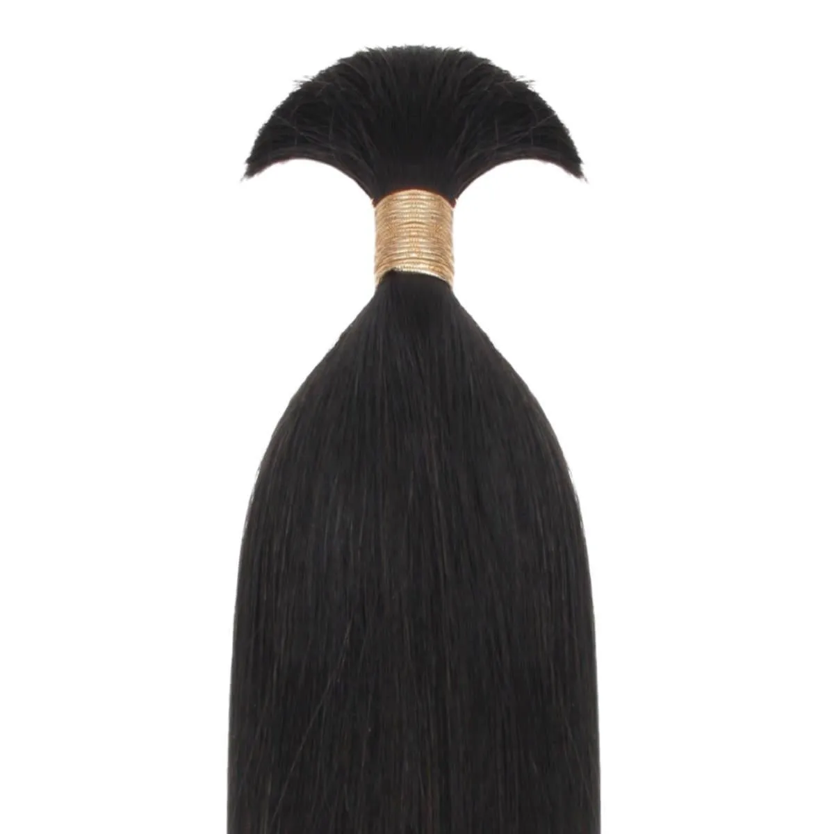 Straight Bulk 100% Human Braiding Hair sold by Zulily product image thumbnail 4