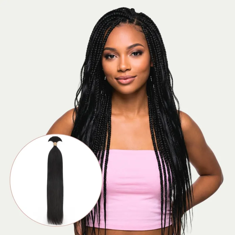 Straight Bulk 100% Human Braiding Hair made by Private Label