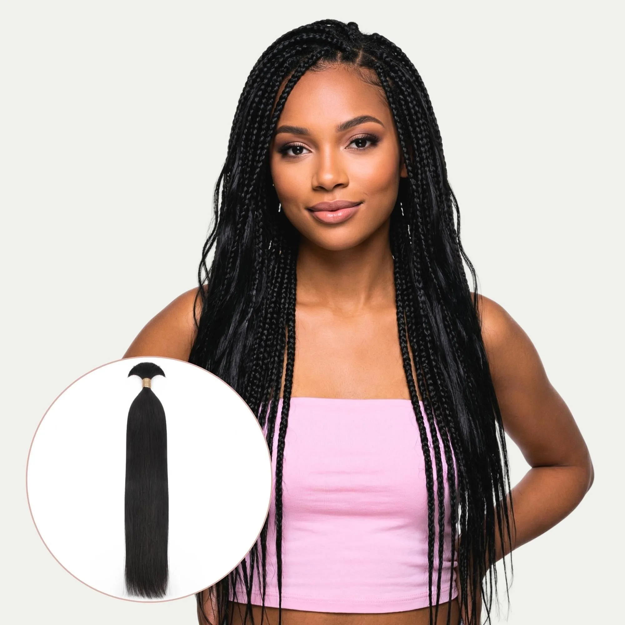 Straight Bulk 100% Human Braiding Hair sold by Zulily