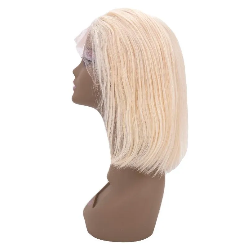 Blonde Straight 13x4 Transparent Lace 100% Human Hair Bob Wig sold by Zulily product image thumbnail 5
