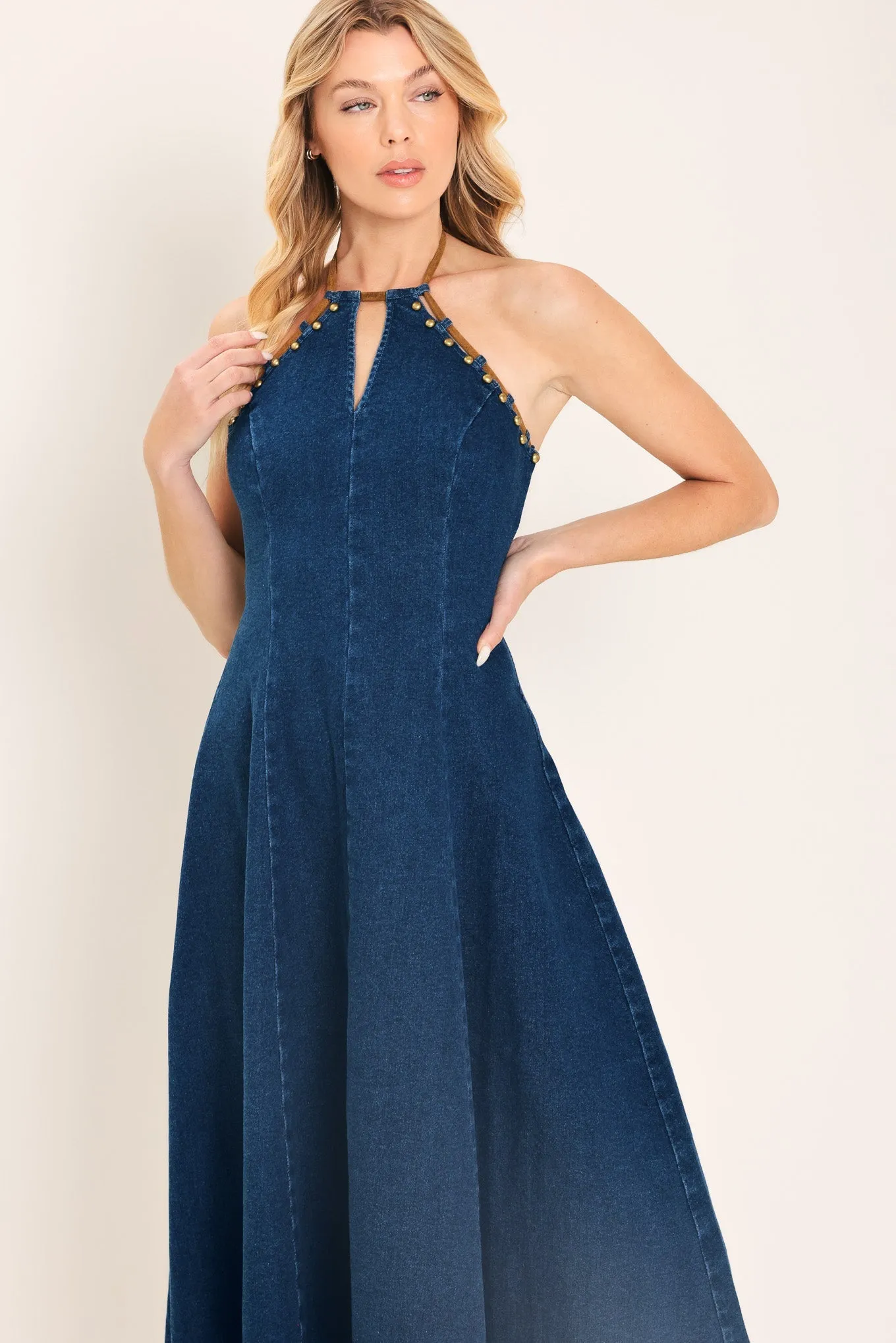 Americana Belle Denim Midi Dress sold by Zulily product image thumbnail 4