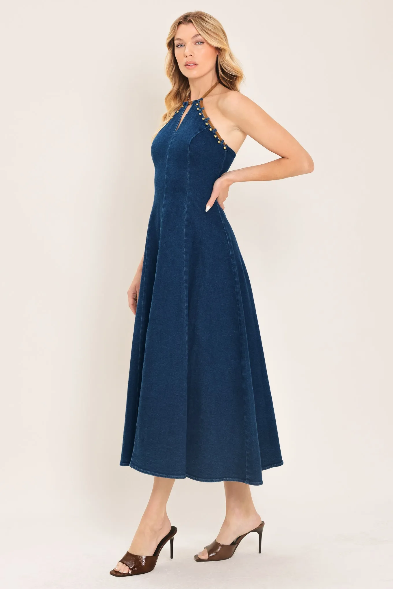 Americana Belle Denim Midi Dress sold by Zulily product image thumbnail 5