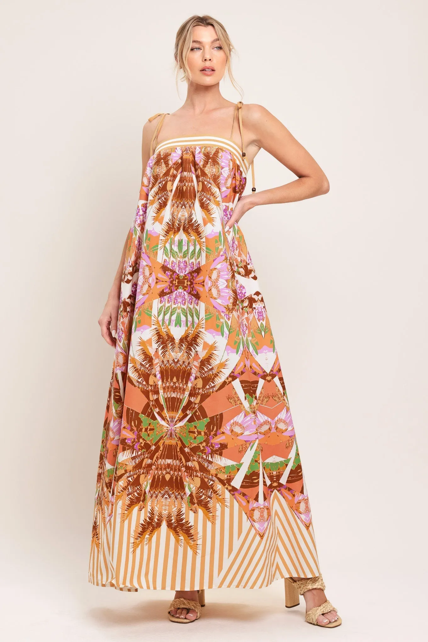 Palm Oasis Woven Maxi Dress sold by Zulily product image thumbnail 4