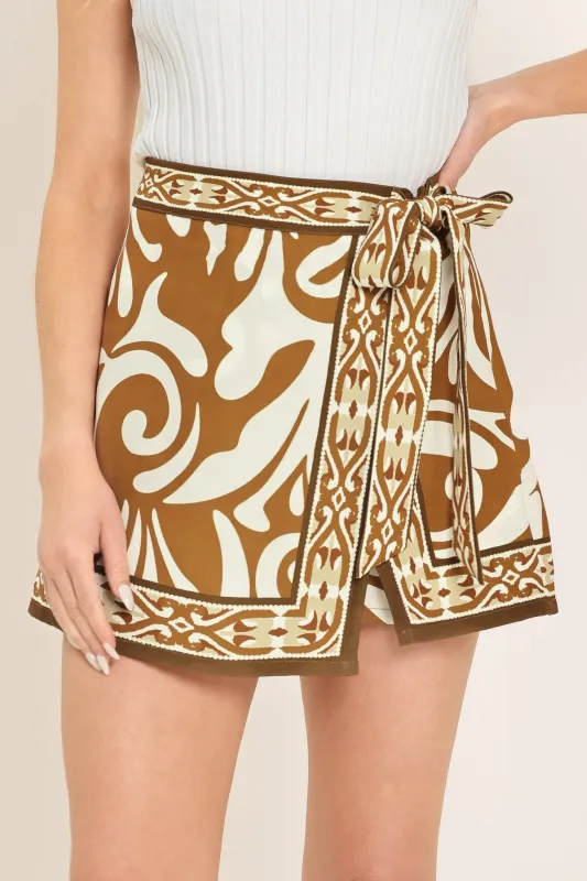Amalfi Coast Woven Skort made by Flying Tomato