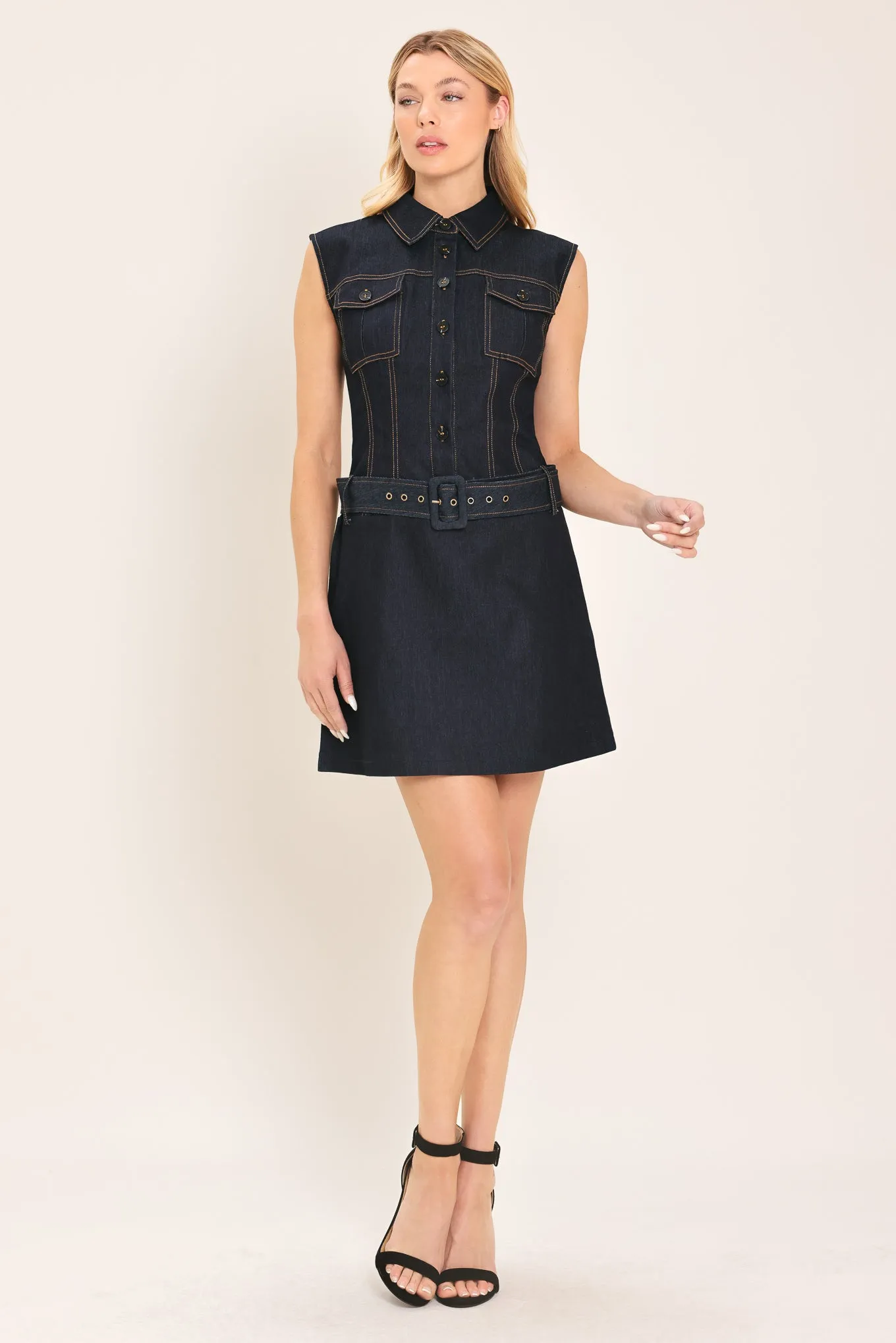 Denim Socialite Mini Dress sold by Zulily product image thumbnail 2