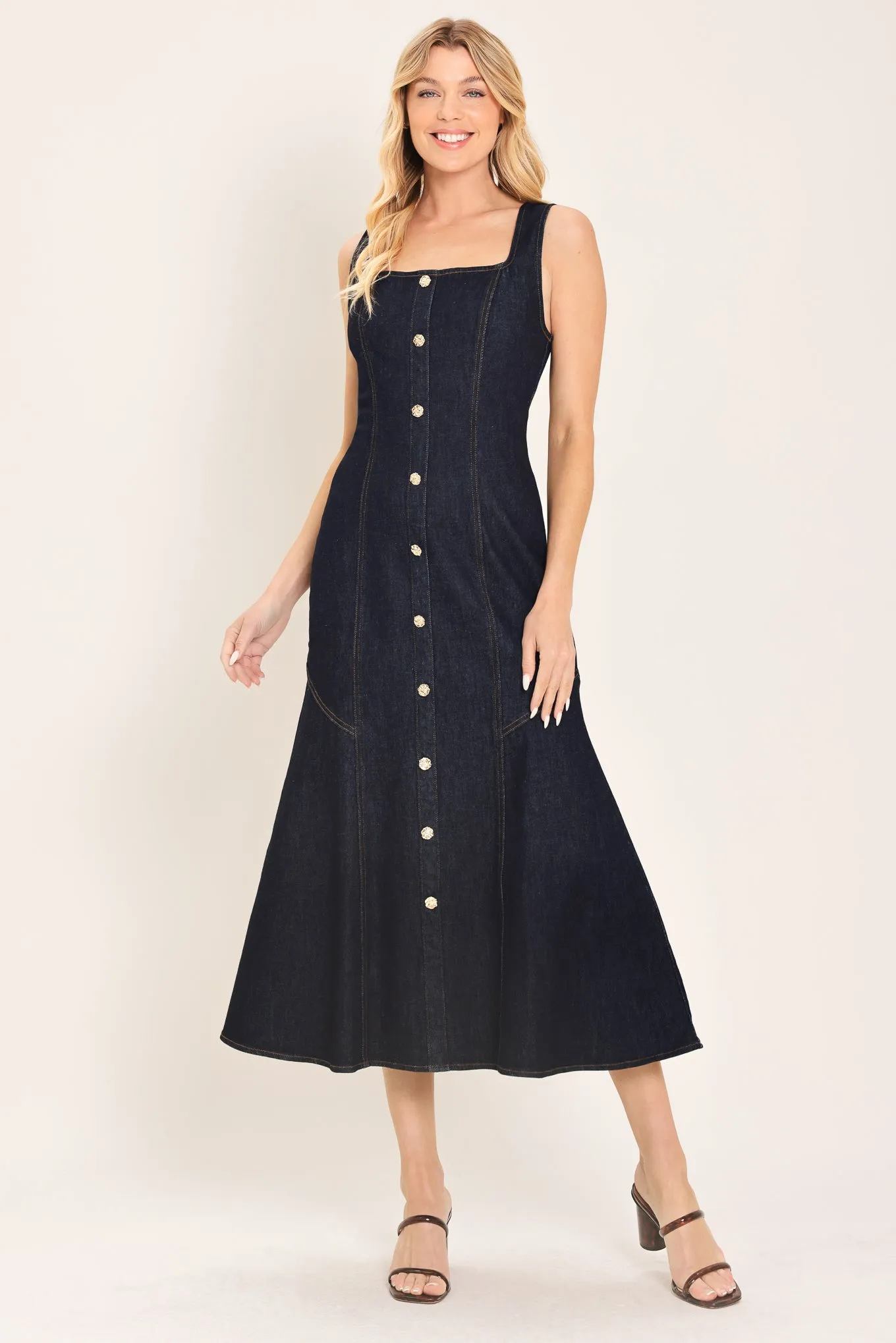 Chelsea Denim Midi Dress sold by Zulily product image thumbnail 3