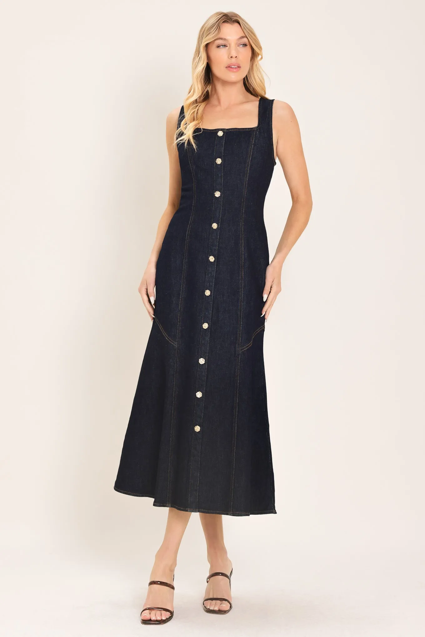 Chelsea Denim Midi Dress sold by Zulily
