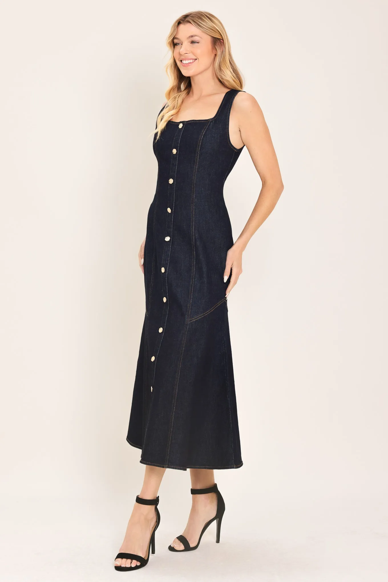 Chelsea Denim Midi Dress sold by Zulily product image thumbnail 5